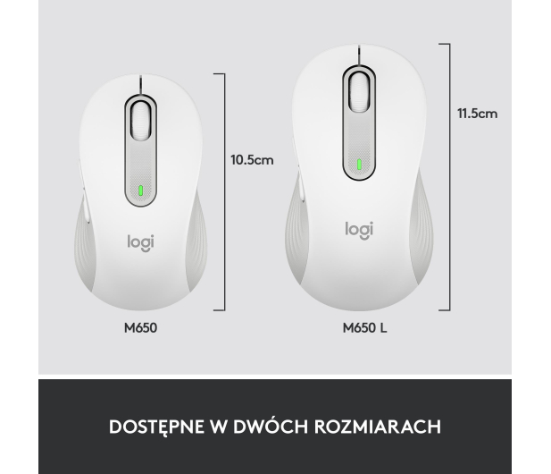LOGITECH Signature M650 Wireless Mouse Biala - 713349 - zdjęcie 13